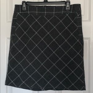 Grey wool blend skirt